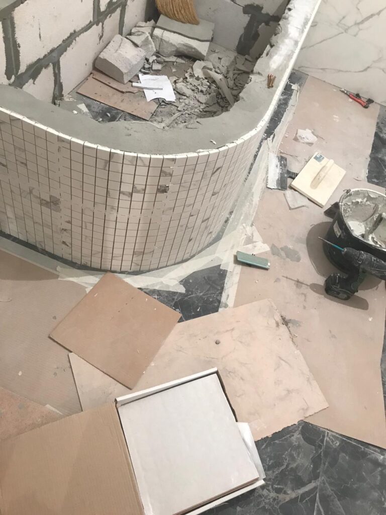 bathroom tile renovation Ontarious Construction